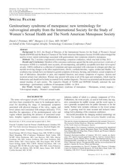 Genitourinary syndrome of menopause