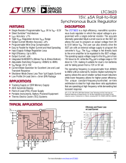 LTC3623 15V, &plusmn;5A Rail-to-Rail Synchronous Buck Regulator