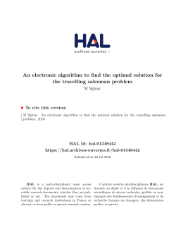 An electronic algorithm to find the optimal solution for the