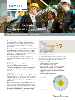 Turn Up Upgrade for Siemens Gas Turbines