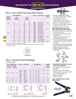 Heyco&reg; Metal Strain Relief Bushings Heyco&reg; Strain Relief