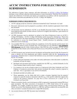 Instructions for Electronic Submission
