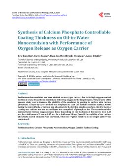 Synthesis of Calcium Phosphate Controllable Coating Thickness on