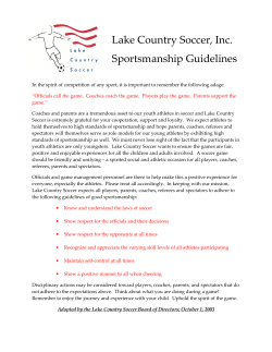 Lake Country Soccer, Inc. Sportsmanship Guidelines