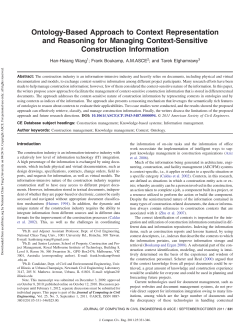 Ontology-Based Approach to Context Representation and