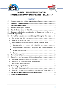 MANUAL &ndash; ONLINE REGISTRATION EUROPEAN