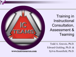 Training in Instructional Consultation, Assessment and