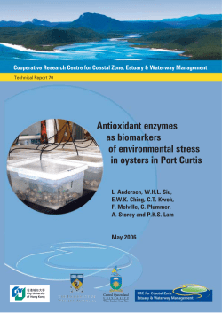 Antioxidant enzymes as biomarkers of environmental