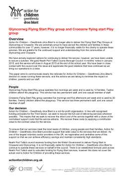 Glyncorrwg Flying Start Play group and Croeserw flying start Play