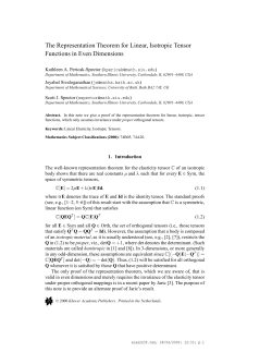 The Representation Theorem for Linear, Isotropic Tensor Functions