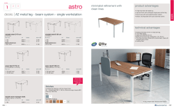 desks | A2 metal leg - beam system - single workstation