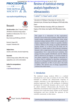 Review of statistical energy analysis hypotheses in vibroacoustics