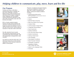 Helping children to communicate, play, move, learn and live life