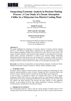 Integrating Economic Analysis in Decision Making Process