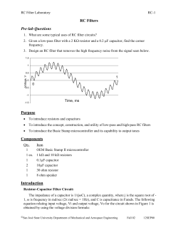 RC Filter and the Basic Stamp Intro Lab