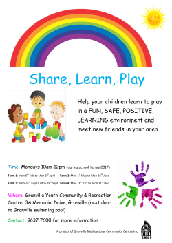 Share, Learn, Play - Granville Multicultural Community Centre