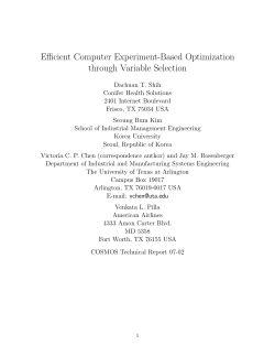 Efficient Computer Experiment-Based Optimization through Variable