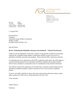 Review of distribution reliability outcomes and standards