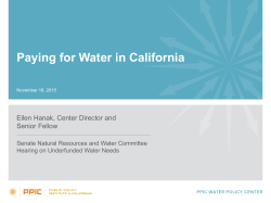 Paying for Water: Floods