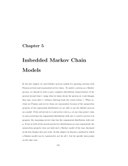 Imbedded Markov Chain Modesl for M/G/1 and G/M/1