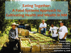A Food Systems Approach to Ending Hunger