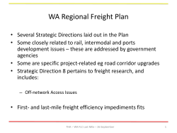 PowerPoint Presentation - Freight and Logistics Council of Western