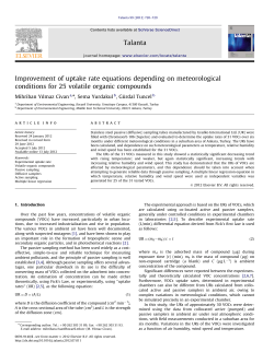 Improvement of uptake rate equations depending on meteorological