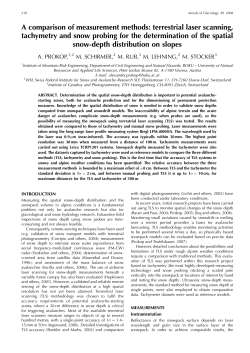 A comparison of measurement methods: terrestrial laser scanning