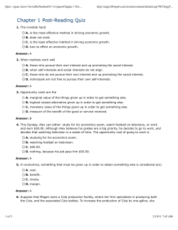 Quiz: Chapter 1 Post