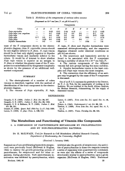 The Metabolism and Functioning of Vitamin