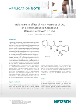 Melting Point Effect of High Pressures of CO2 on a Pharmaceutical