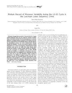 Mollusk Record of Monsoon Variability during the L2