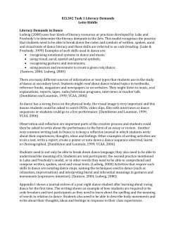 Literacy Demands in Dance