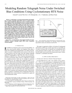Modeling random telegraph noise under switched bias conditions
