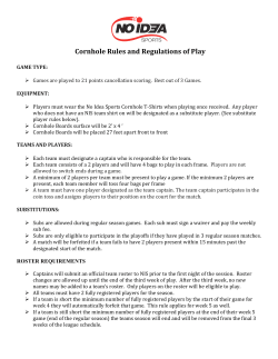 Cornhole Rules and Regulations of Play