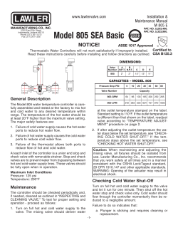 Model 805 SEA Basic - Lawler Manufacturing Company