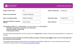 Equality Impact Assessment Template
