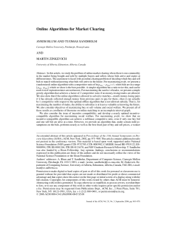 Online Algorithms for Market Clearing