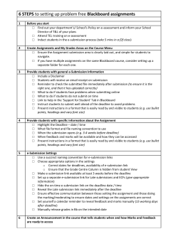 6 STEPS to setting up problem free Blackboard assignments