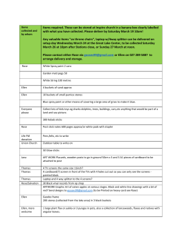 Items required. These can be stored at Inspire church in a banana