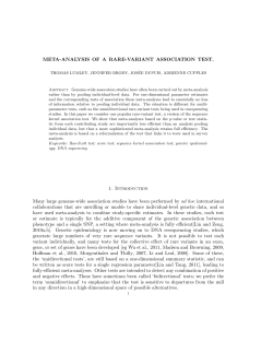 meta-analysis of a rare-variant association test.