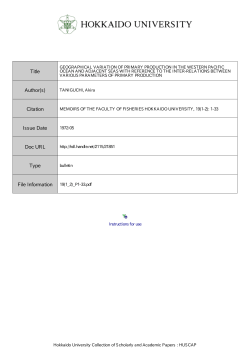 GEOGRAPHICAL VARIATION OF PRIMARY PRODUCTION IN THE