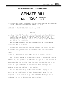 PRINTER`S NO. 1738 THE GENERAL ASSEMBLY OF