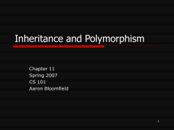 Inheritance - cs.Virginia