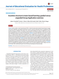 Incentive structure in team-based learning: graded versus ungraded
