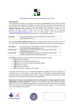 Items to cover in Parents Meeting for