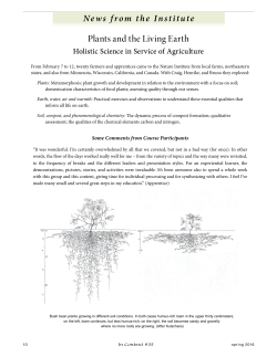 Plants and the Living Earth