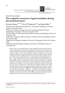 The cognitive structure of goal emulation during