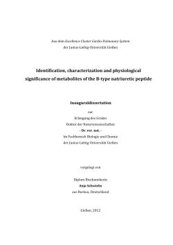 Identification, characterization and physiological significance of