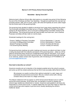Governors January Newsletter